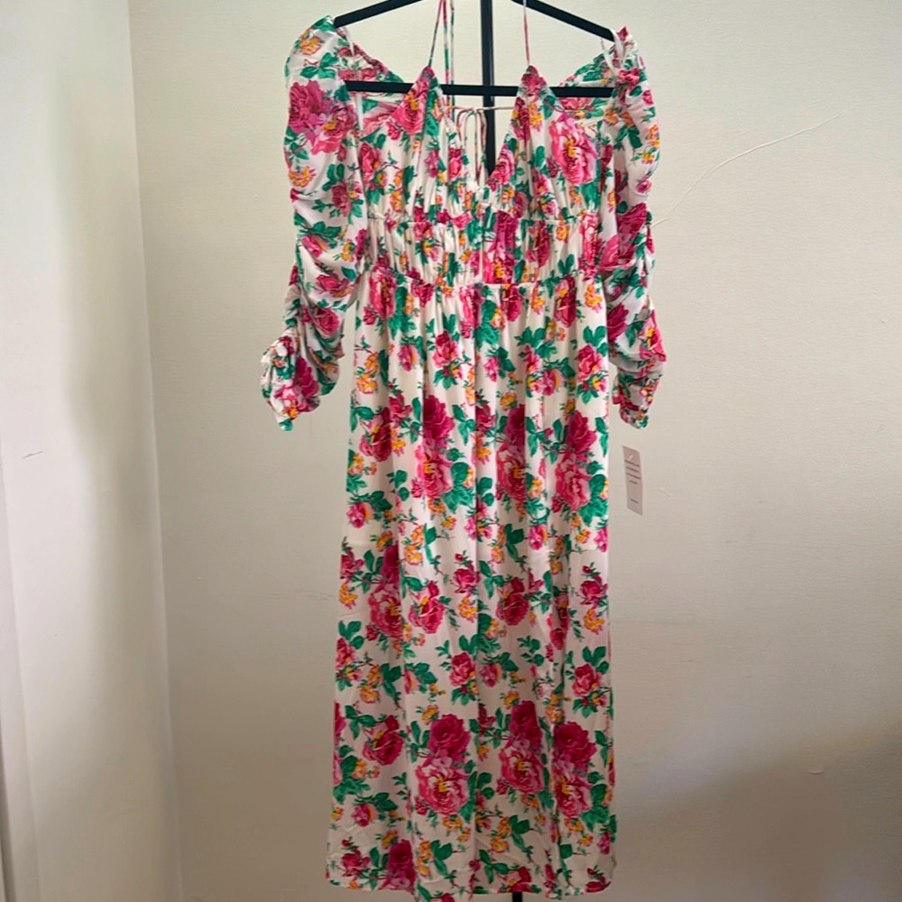 For Love And Lemons floral spring/summer dress.